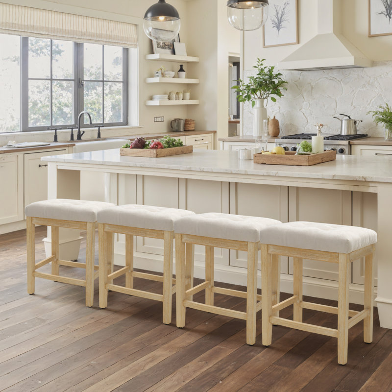 Tabouret de bar 24 po Yerly, Beige