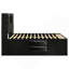 Grand lit de rangement noir Jazz