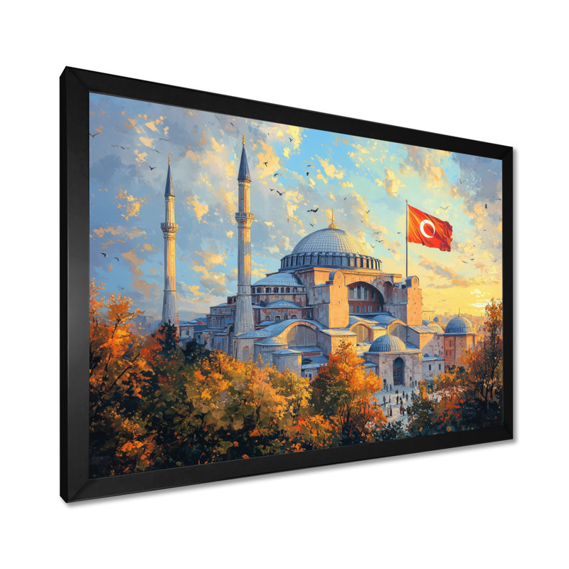 Décoration murale Hagia Majesty en Turquie - Turquie, H 30 po x l 40 po, Picture Framed, Noir