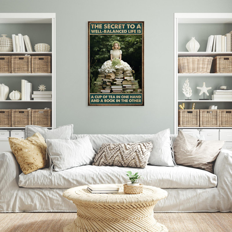 Un livre dans l'autre - 1 pièce, impression d'art graphique rectangulaire sur toile tendue, L 16 po x H 20 po