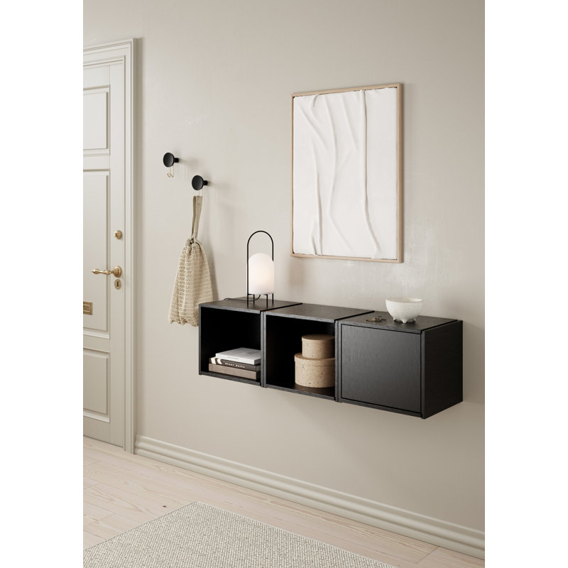Around Wall Hanger (Small), Black/Satin Brass