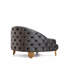 Chaise d'appoint avec tissu recouvert de velours capitonné