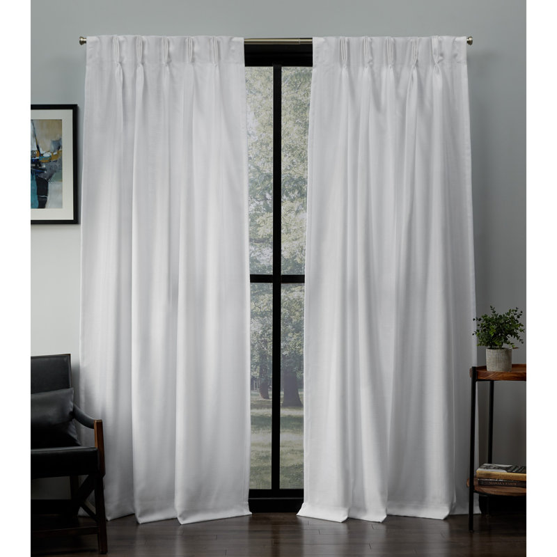 Jianyu Semi Sheer Sliding Panel Pair, 27" W x 96" L, White