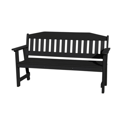 All Weather Outdoor Bench - Poly Furniture Garden Bench with Back by Buyers Choice