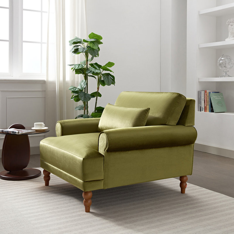 Chaise luxueuse de grande taille, Velours vert