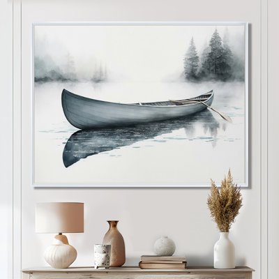 Canot sur le lac II - Bateau côtier, art mural
