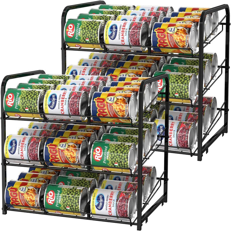 Spice Rack, 37.3cm H x 42cm W x 33.7cm D, Black