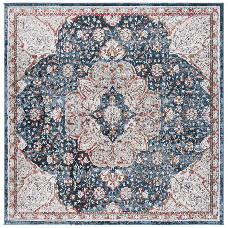 Jarely Performance Oriental Rug, Square 6'7"