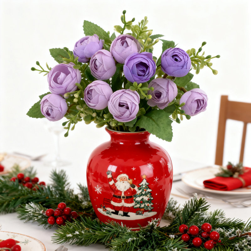 Fleur de 1 PC, petite fleur de thé, décoration de bureau de mariage, Mauve