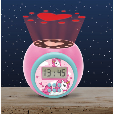 Digital Electric Tabletop Clock with Alarm in Pink