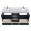Ensemble de meuble-lavabo double 72,25 po avec plateau en quartz Abshire-94668835
