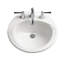 Ultimate® Vitreous China Circular Drop-In Bathroom Sink with Overflow-1709284-2750127