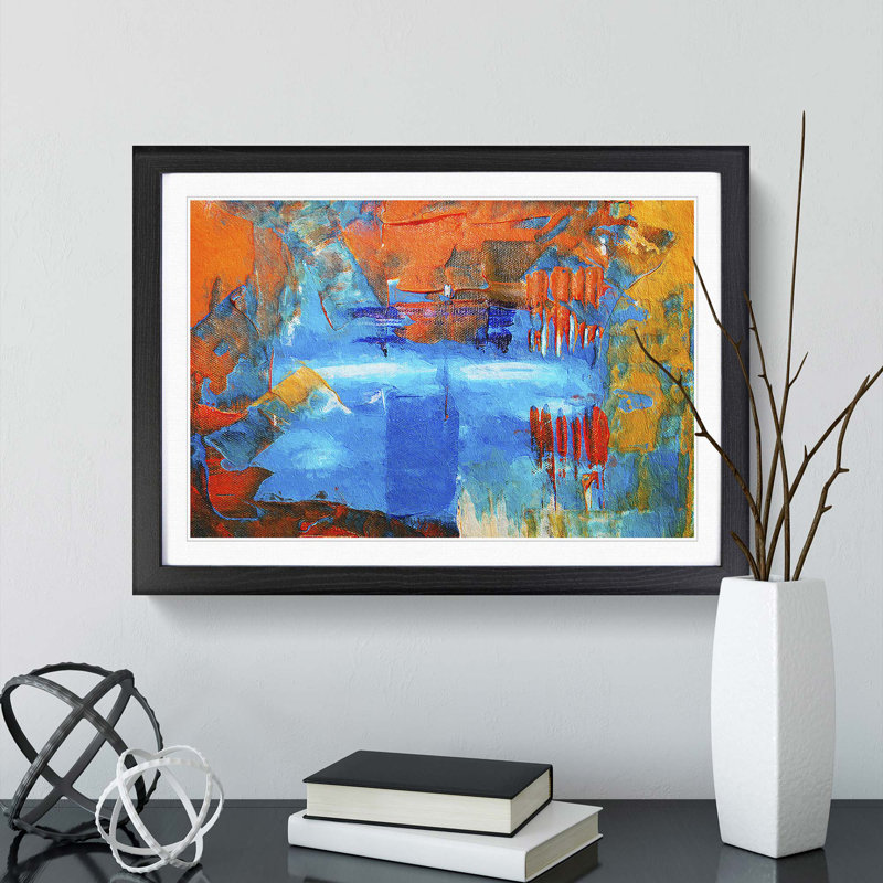 Abstract Vol.191 by S.Johnson - Framed Print, 33cm H x 45cm W x 2cm D, Black Framed