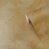 Zen Collection Cleopatra Geometric Textured Wallpaper Roll
