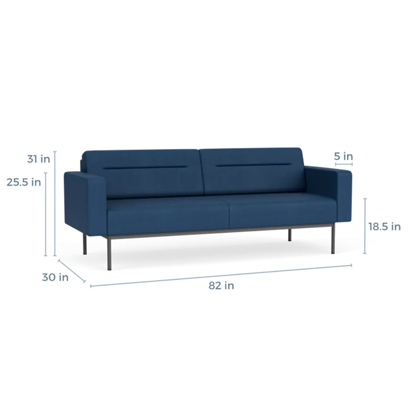 Canapé de réception Darsey, Sans alimentation, Patriot Plus Blue Ridge, Gris anthracite