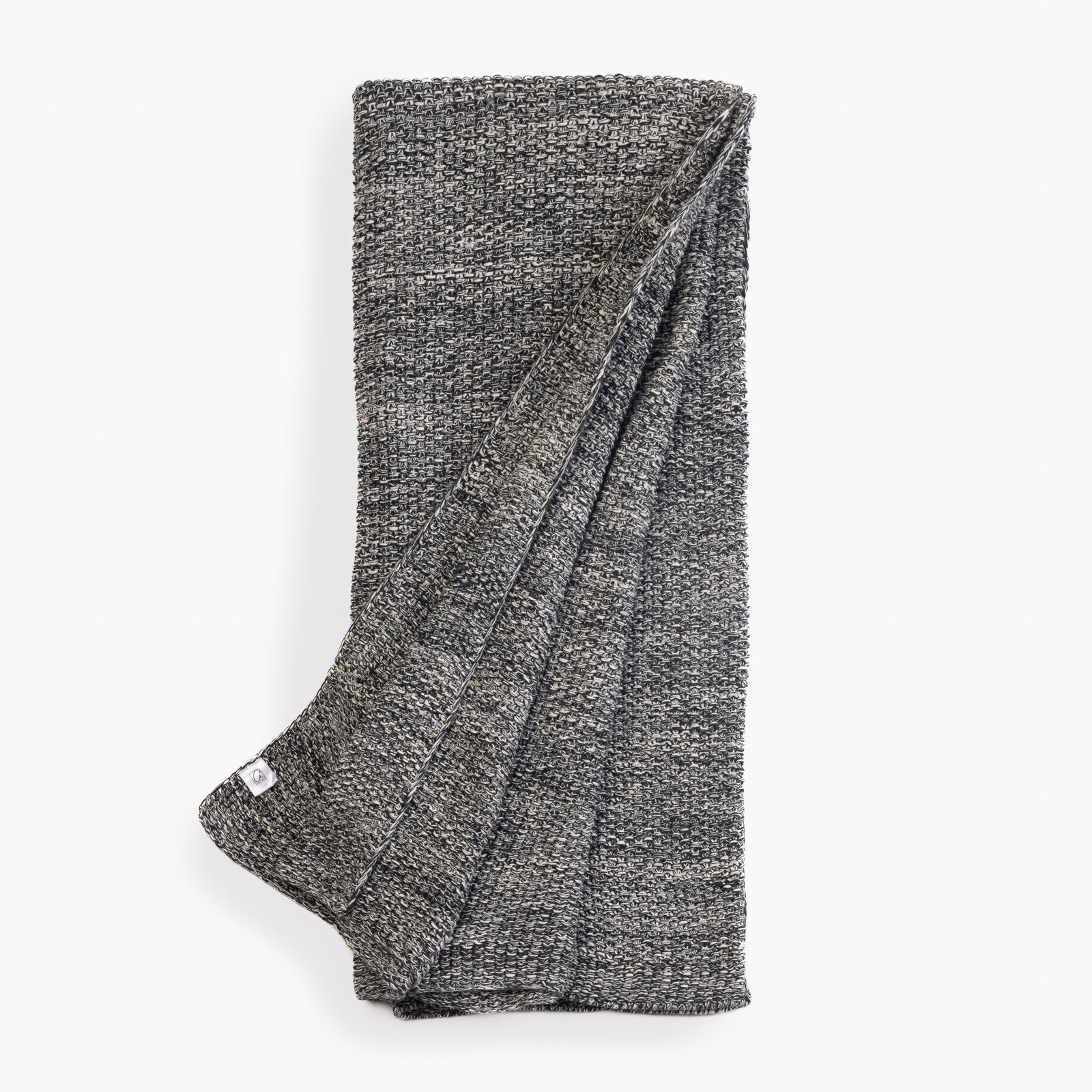 Cotton Knit Throw Blanket, Charcoal