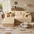 Beige Plush Corduroy Fabric