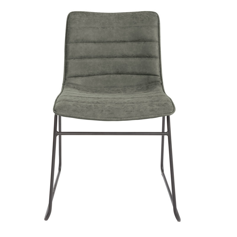Chaise empilable avec coussin Halo, Olive