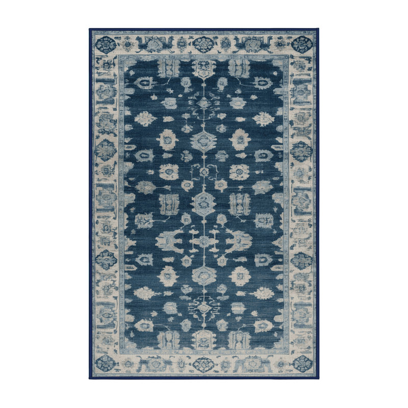 Machine Washable Overdyed Gray Area Rug, Rectangle 7' x 10'