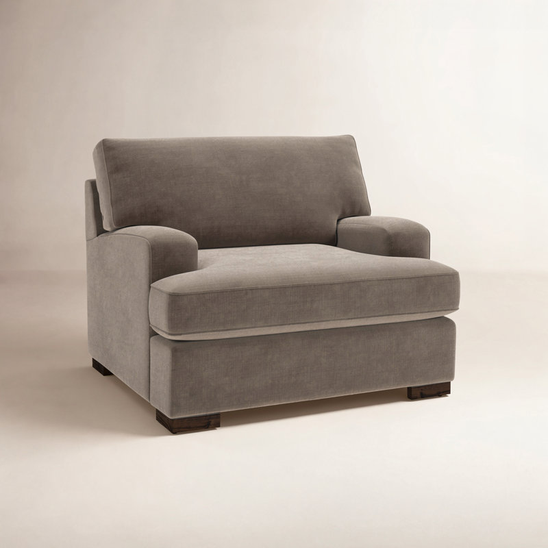 Brooklyn Cotton Accent Chair, Andrew Driftwood Performance Chenille