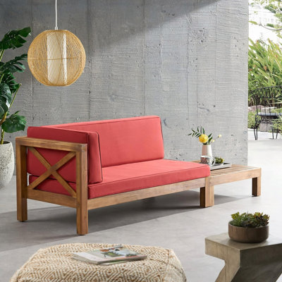 Brava X-Back Corner Bench-L With Coffee Table