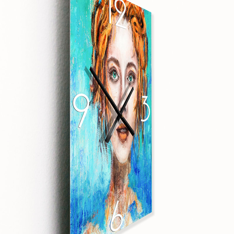 Horloge murale «A Woman Face with Eyes & Hair», Grand