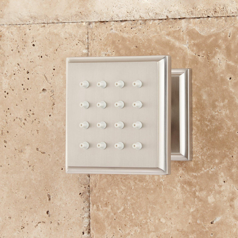Système de douche complet avec valve brute Ryle, Nickel brossé