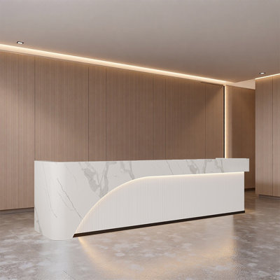 Bureau d'accueil élégant et moderne - tendance multi-usage pour centre commercial, salon de coiffure, magasin de thé au lait et compagnie