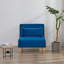 Ensemble de canapé-lit pliable en velours moderne de 2, réglable en 3 positions, avec dossier, convertible en lit simple en 10 secondes, comprenant des coussins et un meuble de salon bleu peu encombrant.
