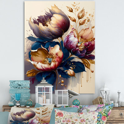 Prima Night Shade Tulip Design IV - Art mural sur toile floral et botanique