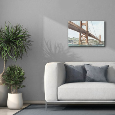 «Iconic Watercolor Bridge 3» par Ethan Harper, art mural sur toile