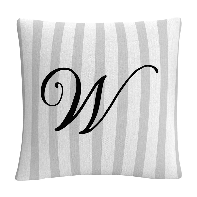 ABC Striped Throw Pillow, W