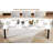 Rustic Wave Edge Dining Table for 6-8, Thick MDF Top with Metal Frame, Waterproof-786231578-786231552-786231555