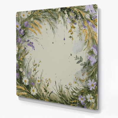 «Farm Farm Garland», art mural en métal beige