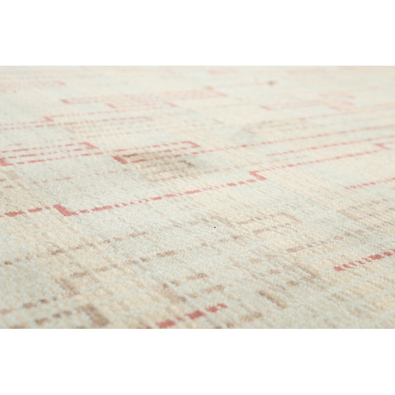 Tapis beige en laine/aqua Losada