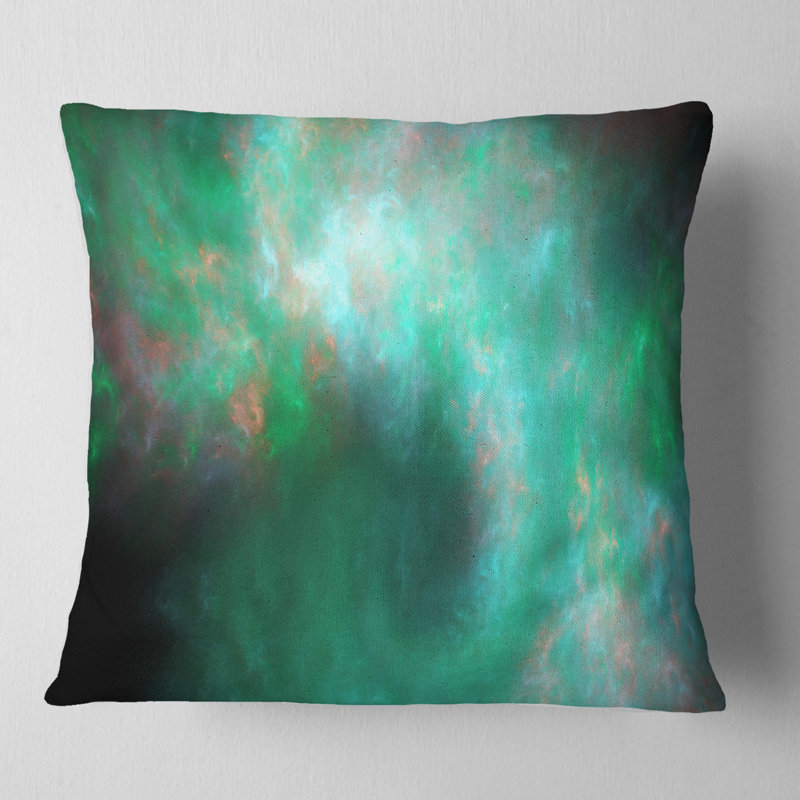 Ciel étoilé bleu clair parfait - coussin imprimé abstrait, 18 po x 18 po, Coussin décoratif