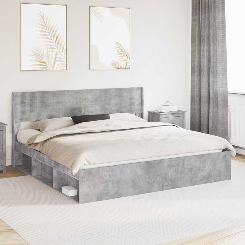 Bed, Concrete Grey, Super King (6')