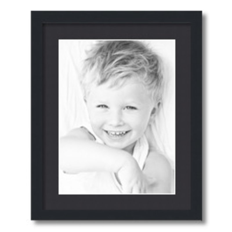 Matte Picture Frame with Mat, Black