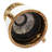 7" White And Gold Ceramic Amphora Urn