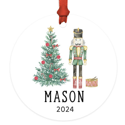 Custom Drummer Nutcracker Metal Christmas Ornament