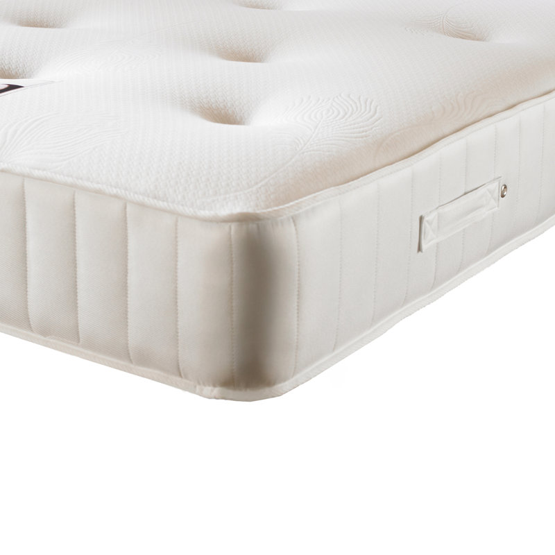 Asia Memory Foam Divan Bed Set, No Storage, Silver Linen, Double (4'6)