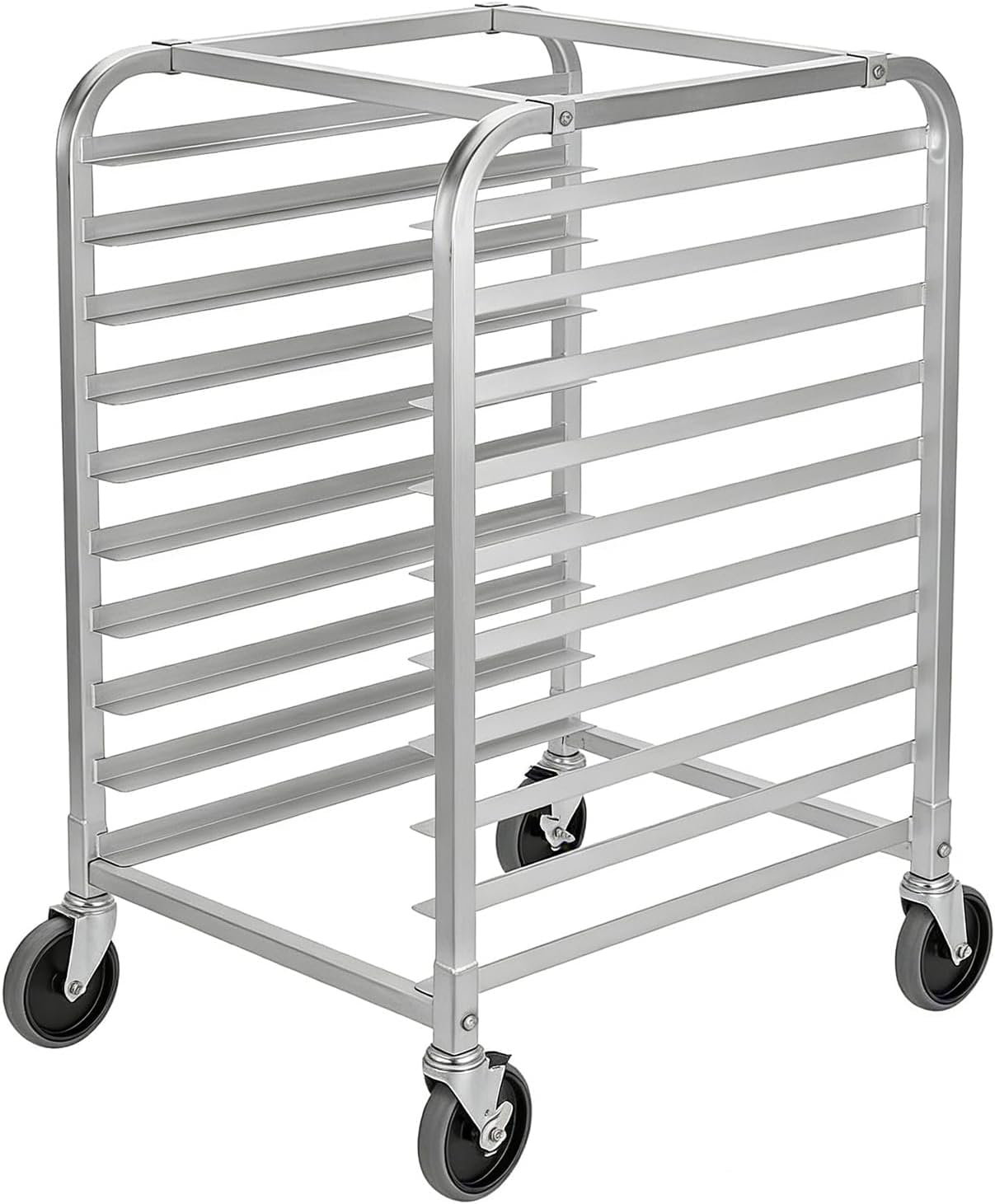 Mobile Pan Racks Rebrilliant Aluminum Bun Pan Rack with Lockable Casters, Large Capacity ...