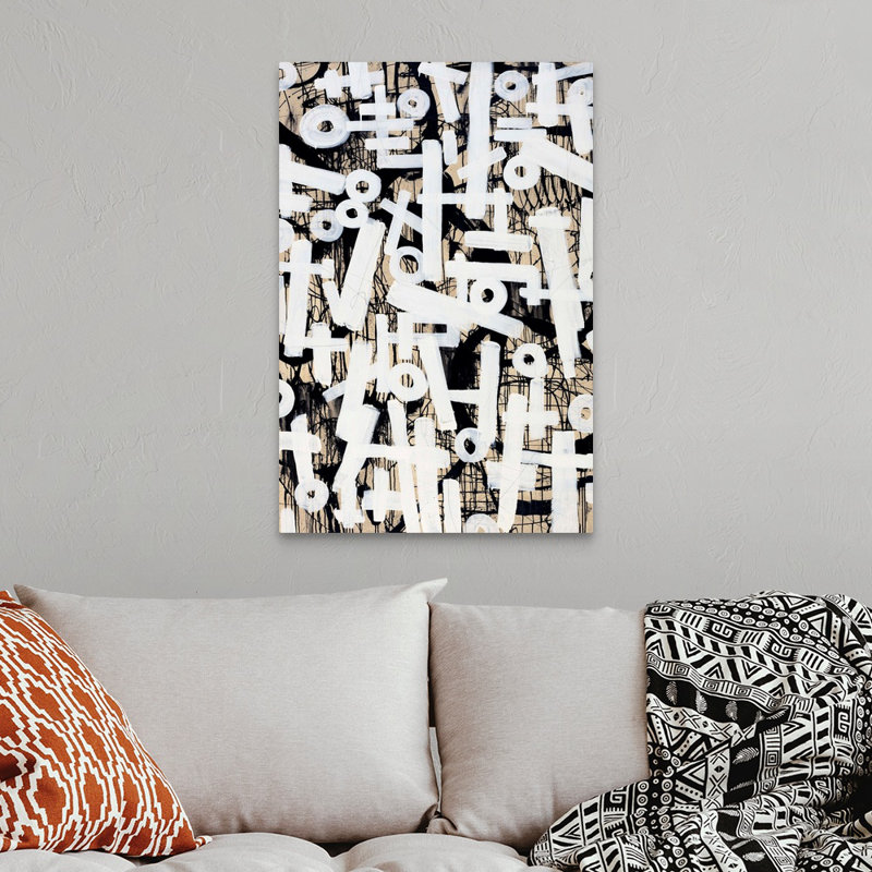 Reproduction d’art sur toile, "brutal shorthand I" par Joshua Schicker, H 36 po x l 24 po x P 1,25 po, Toile tendue
