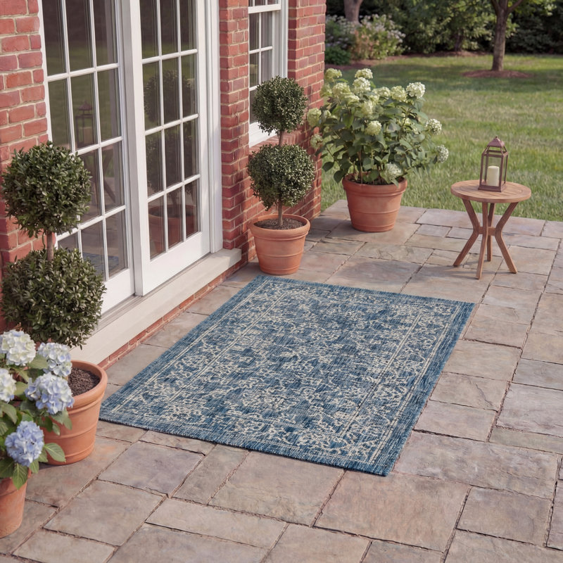 Tapis oriental d'intérieur / extérieur Biston Performance, Rond 6 pi 7 po