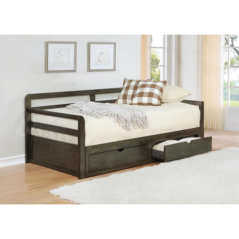 Annaya Daybed with Trundle in Gray