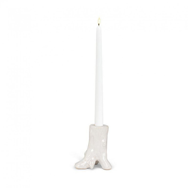 Small Trunk Taper Candle Holder, 4.25" H x 3.5" W x 3.5" D