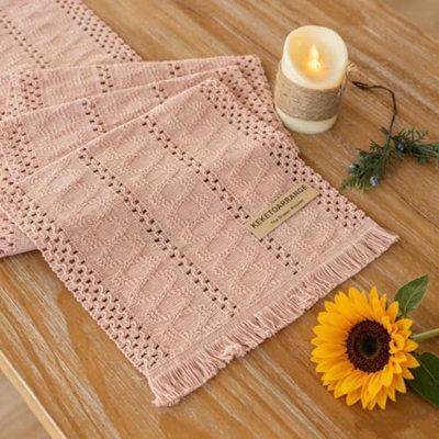 Boho Macrame Table Runner 12x72 Inch