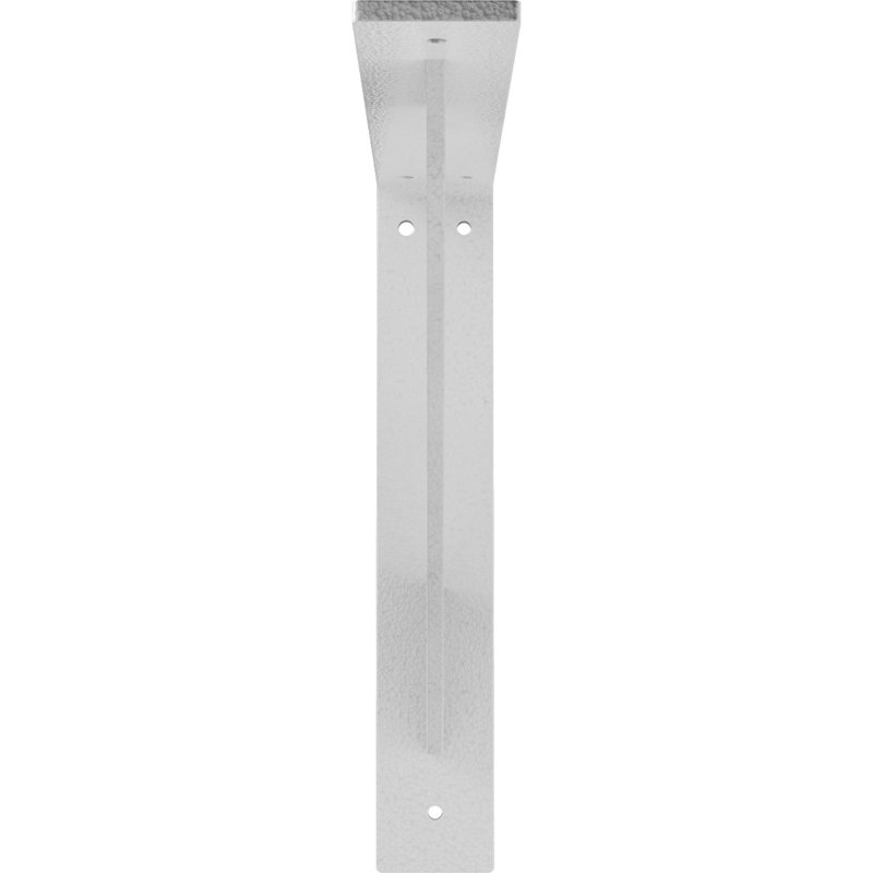 Support traditionnel en acier, H 12 po x l 2 po x P 12 po, Blanc martelé