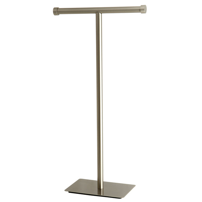 Kingston Brass Claremont Freestanding Double Roll Toilet Paper Holder, Matte Black
