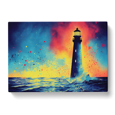 Lighthouse Splash Vol.2 Abstract - Wrapped Canvas